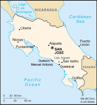 Mapa de Costa Rica 