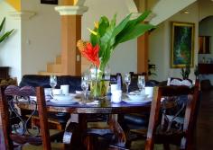 one of the dining areas of the great room