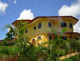view of the main house from the spa